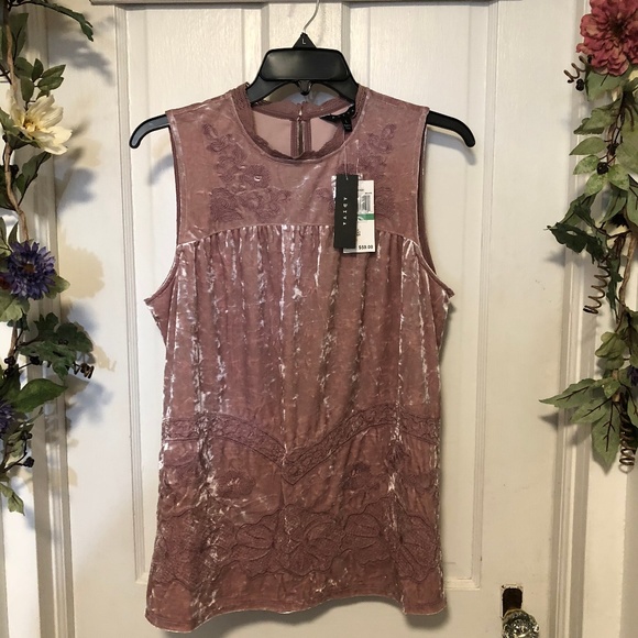 Adiva Tops - Adiva Crushed Velvet Boho Top